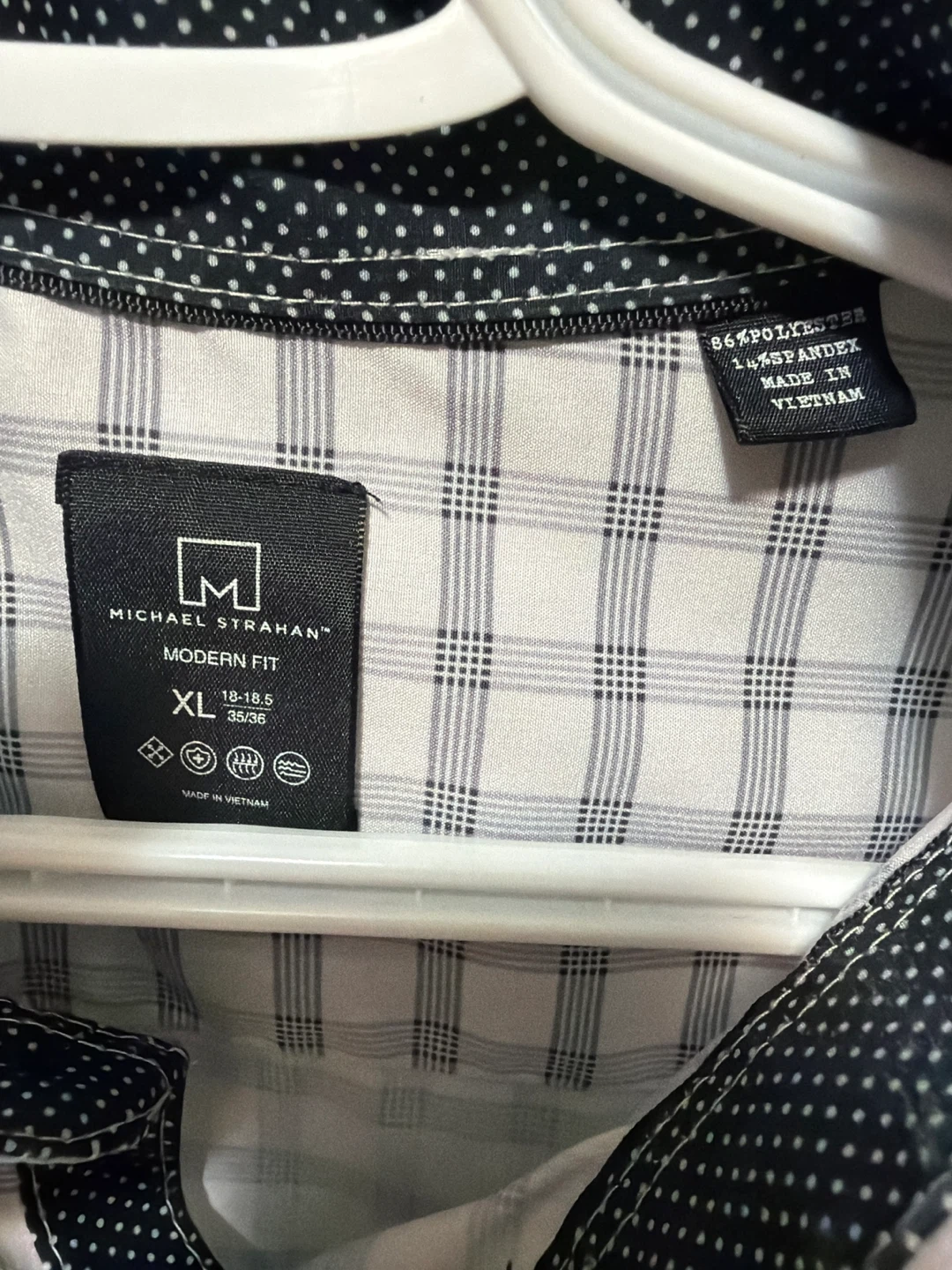 Michael Strahan Modern Fit Plaid Dress Shirt XL - photo 2
