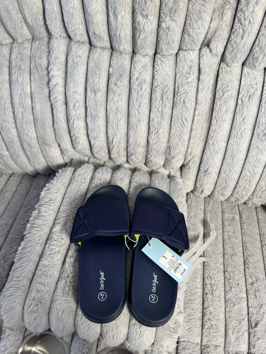 Cat & Jack Navy Blue Slides Size XL - photo 3