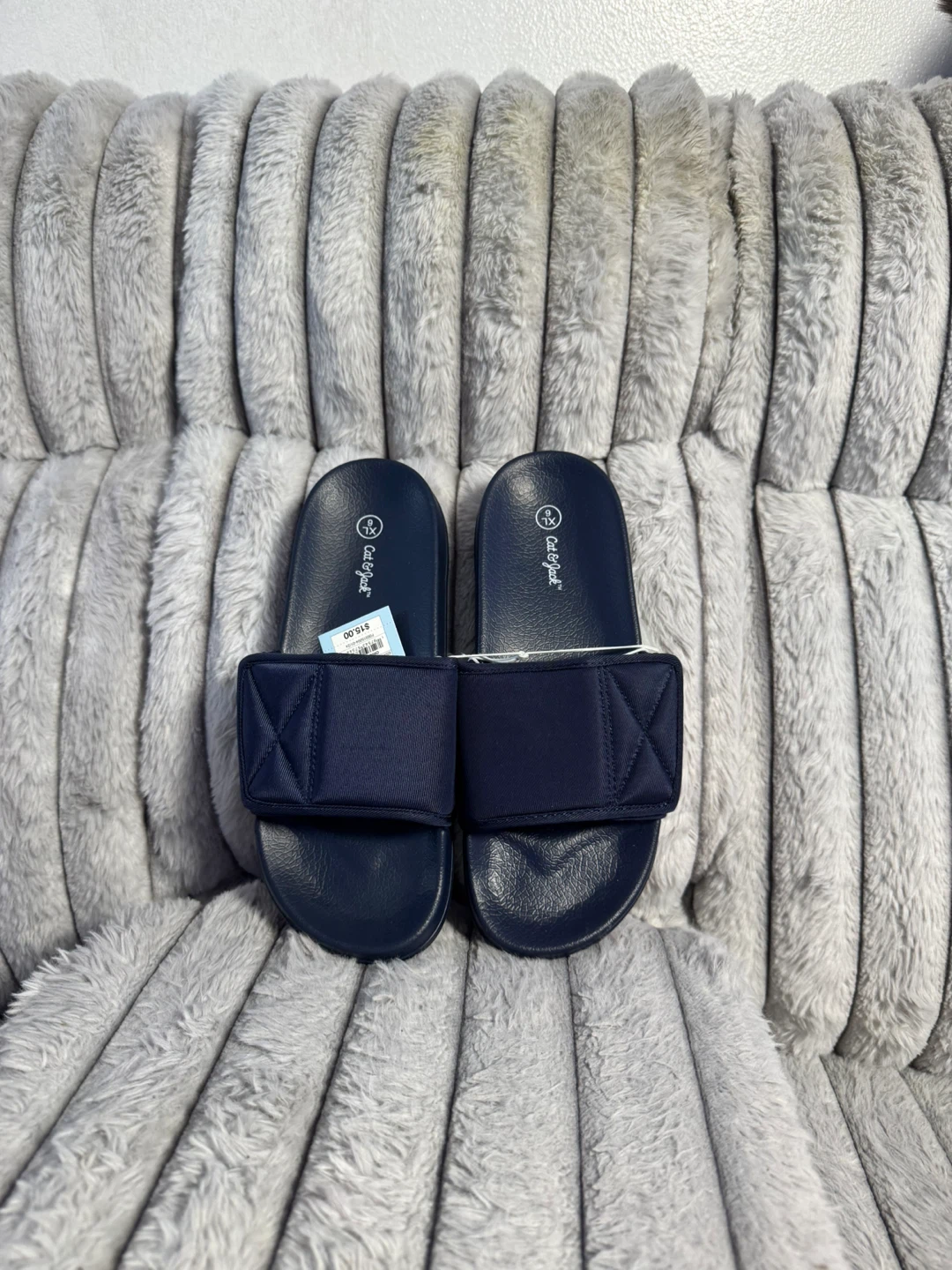 Cat & Jack Navy Blue Slides Size XL - photo 5
