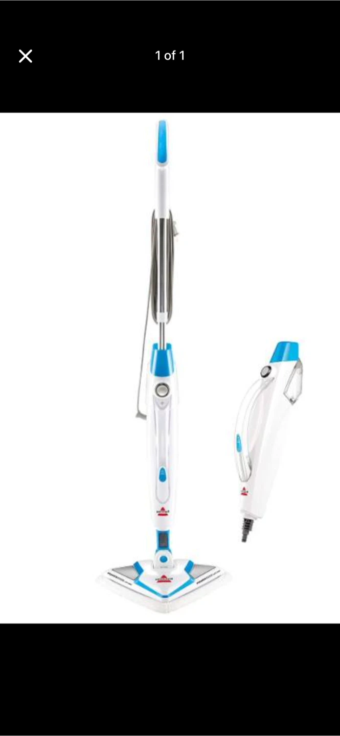 Bissell 2078C PowerEdge 2-in-1 Steam Mop, White/Blue