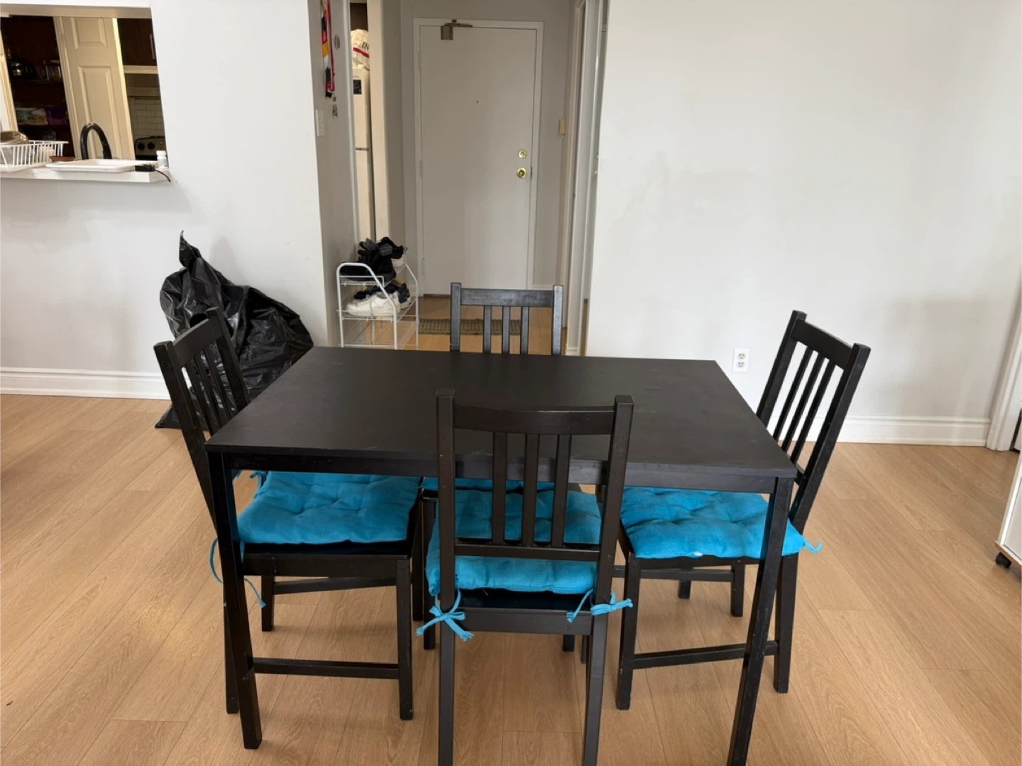 Black Dining Table Set with 4 Chairs - photo 5