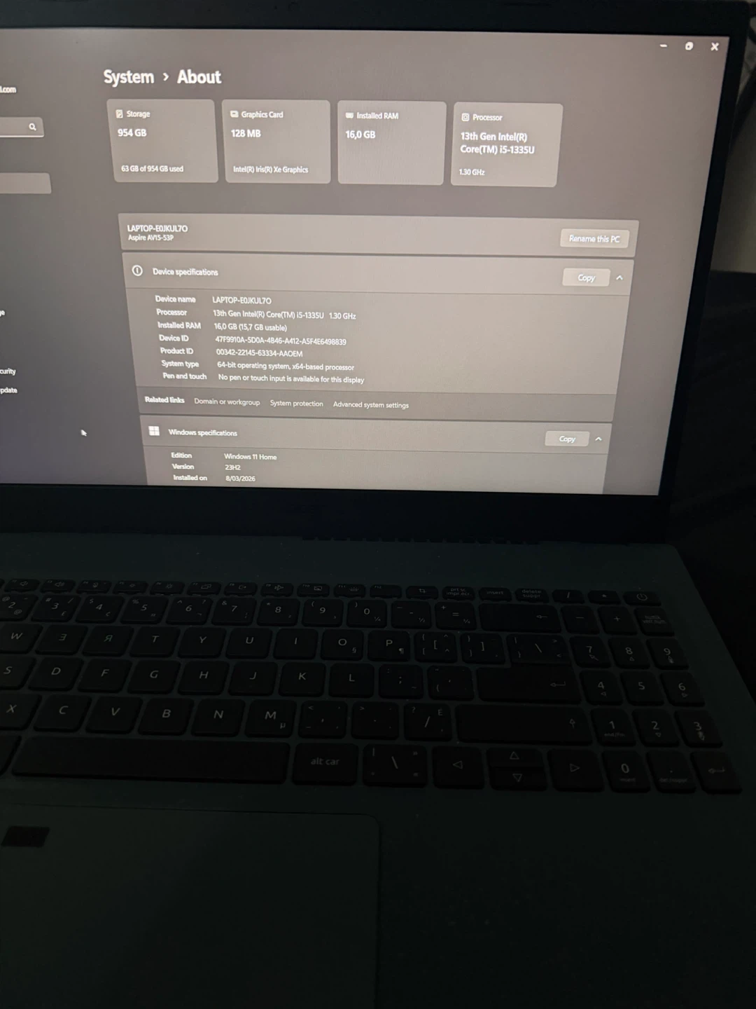 2023 Acer Vero 15" | i5-13th Gen | 16GB RAM | 1TB SSD - photo 3