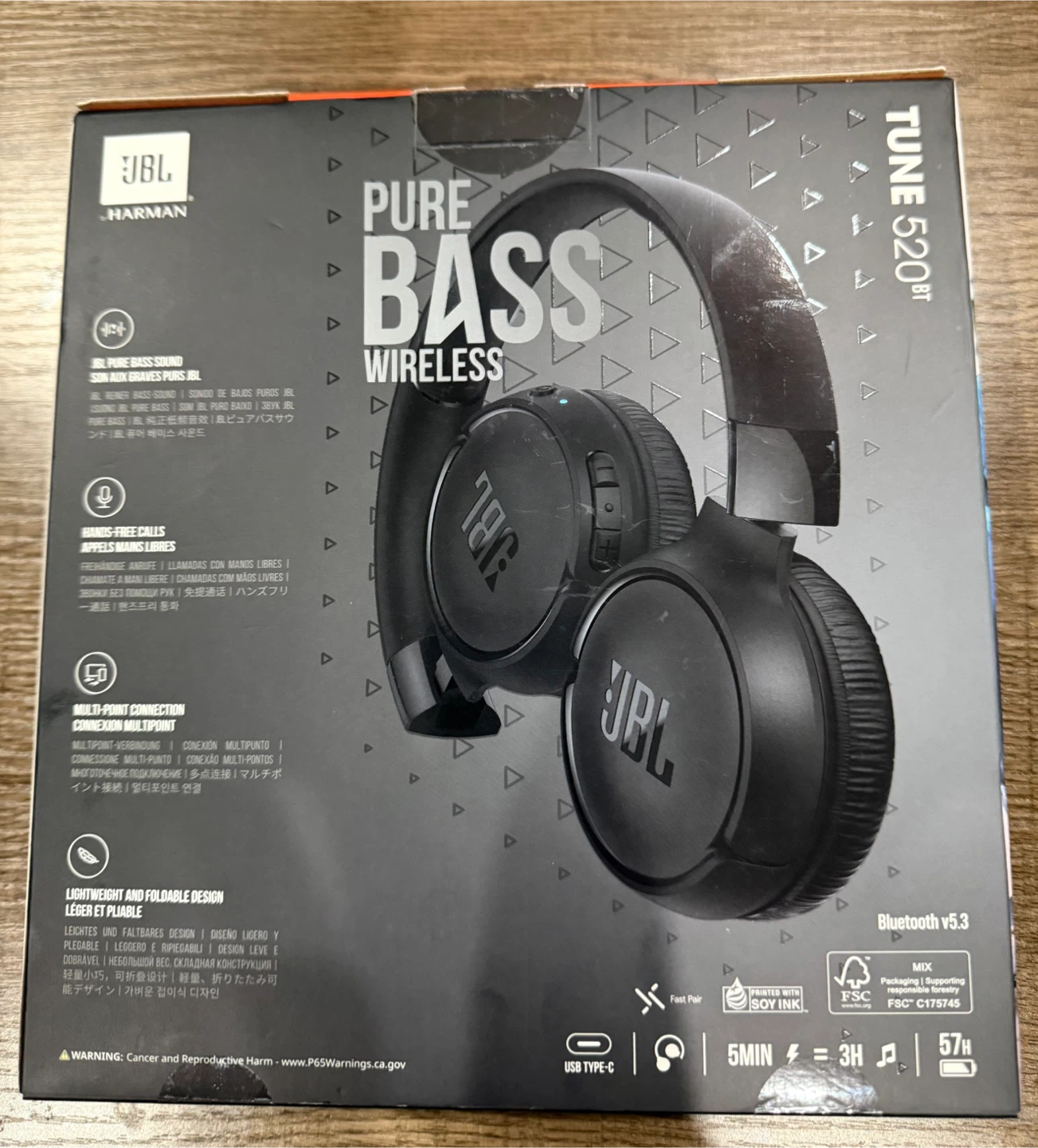JBL Tune 510BT Wireless On-Ear Headphones - Black - photo 3