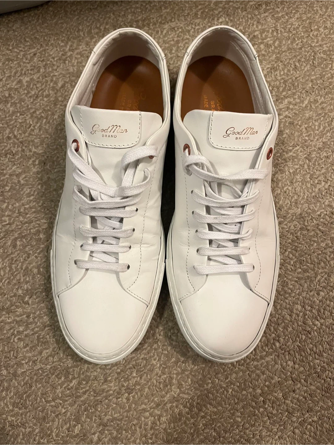 Good Man Brand White Leather Sneakers - Made in Italy