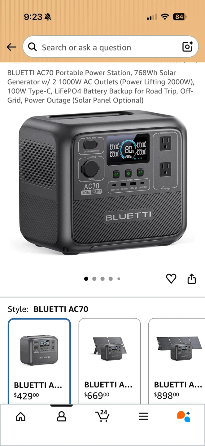 BLUETTI AC70 Portable Power Station - photo 4