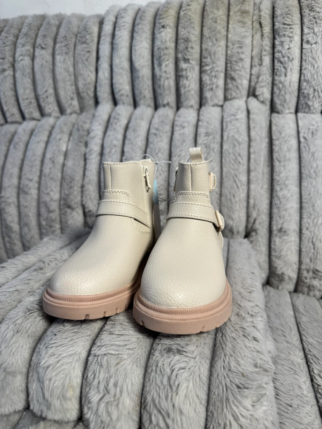 Cat & Jack Cream Combat Boots Toddler Size 11 - photo 2