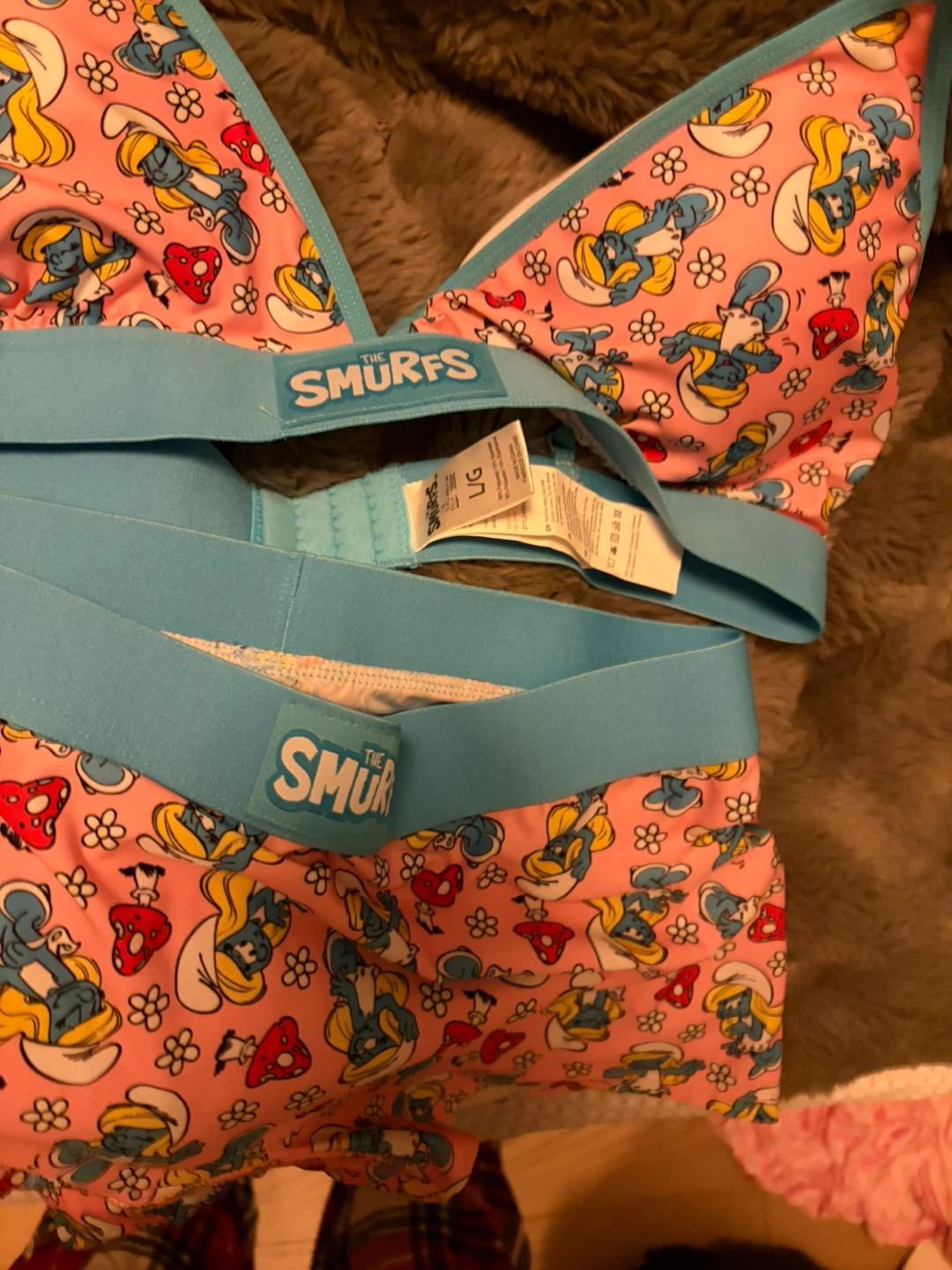 The Smurfs Pink Pajama Set - Size L