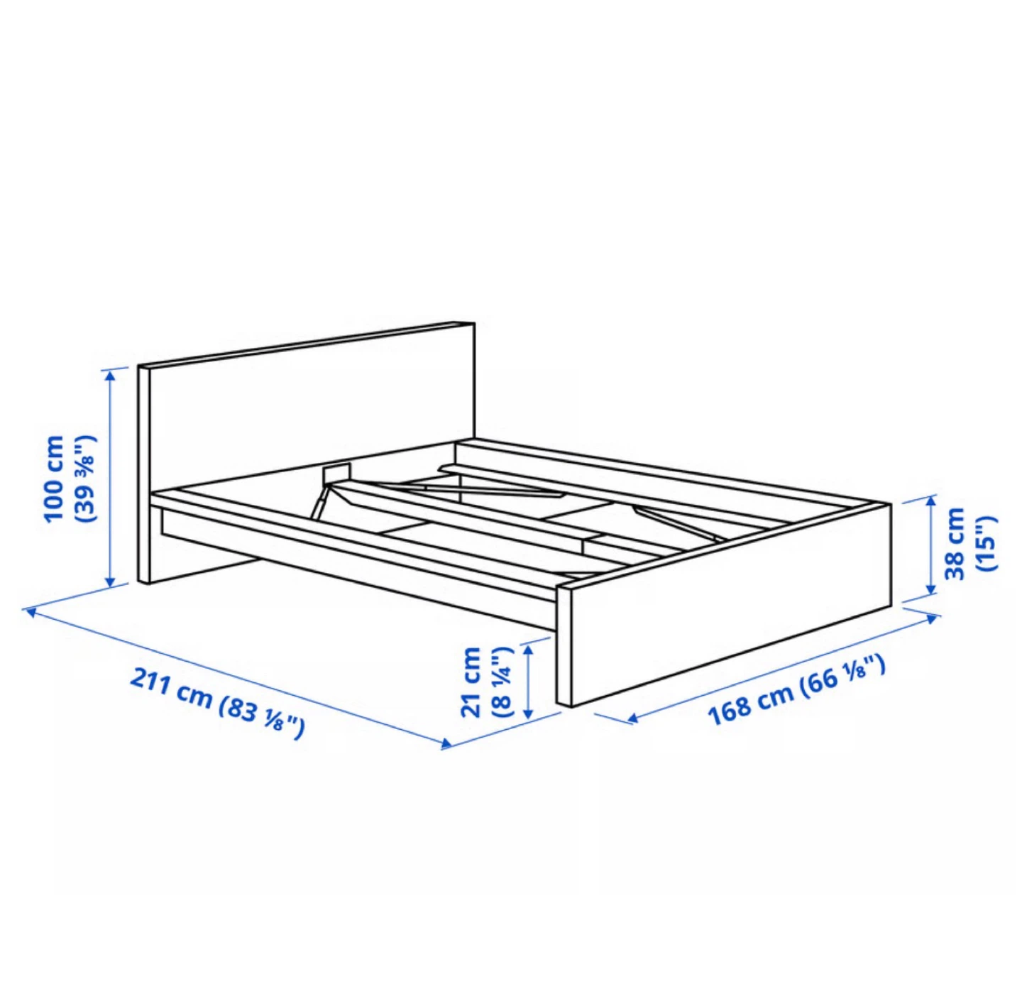 IKEA MALM Bed Frame - Queen Size - Includes 1 drawer. - photo 4