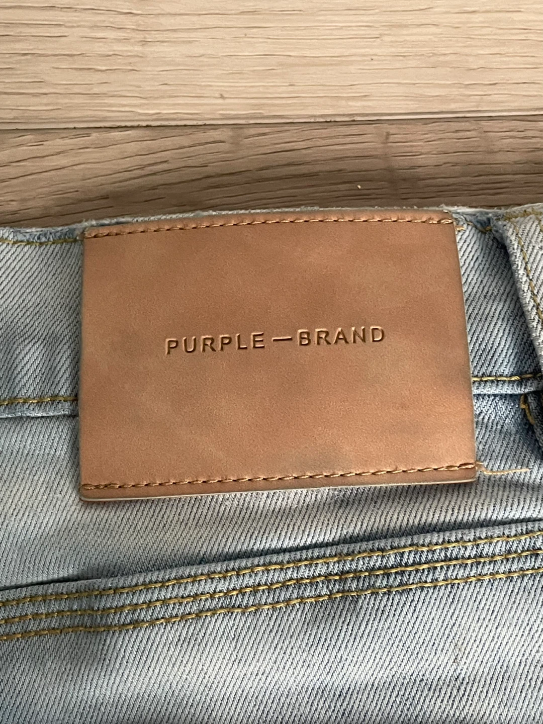 Purple Brand Light Wash Distressed Jeans with Paint Splatter** - photo 5