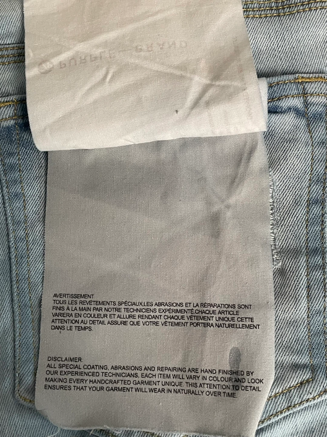 Purple Brand Light Wash Distressed Jeans with Paint Splatter** - photo 4