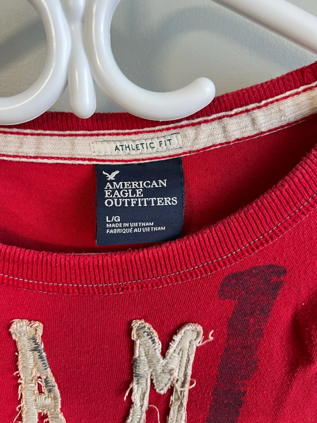 American Eagle Outfitters Red Athletic Fit Graphic T-Shirt - L/G - photo 2