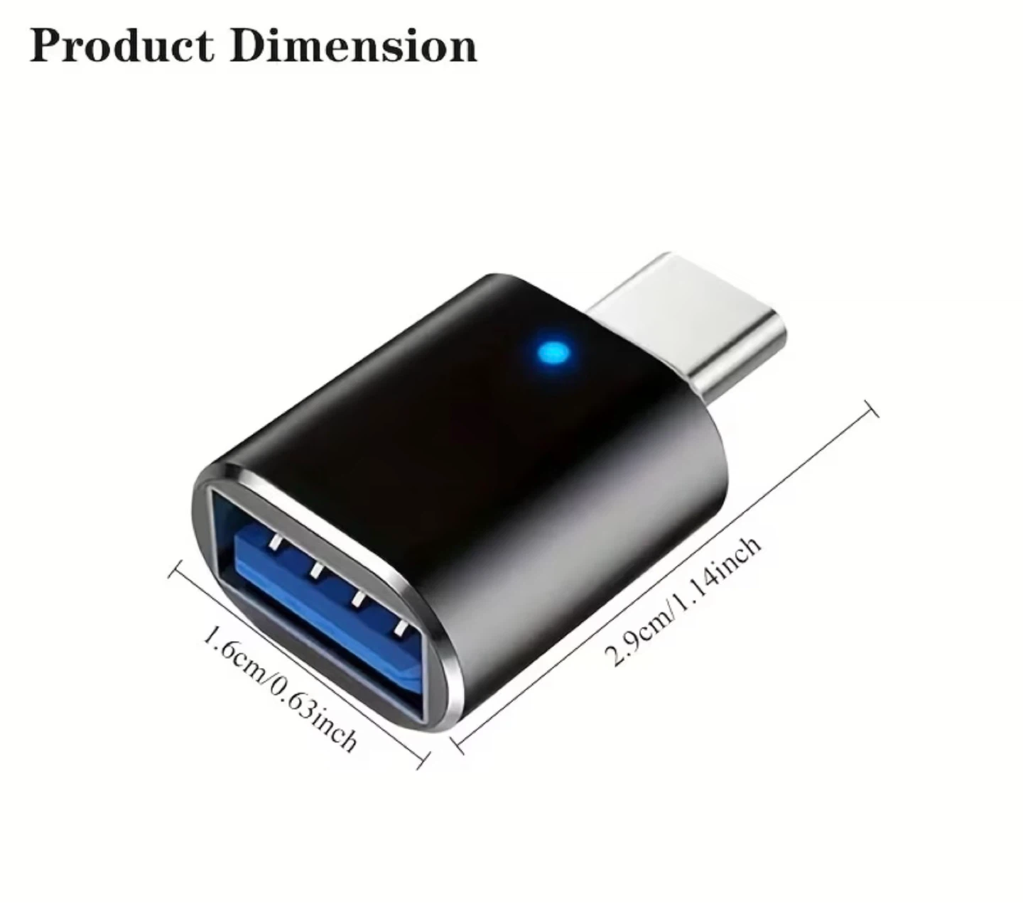 1pcs USB C to USB OTG Adapter, Type C Male to USB3.0 Female