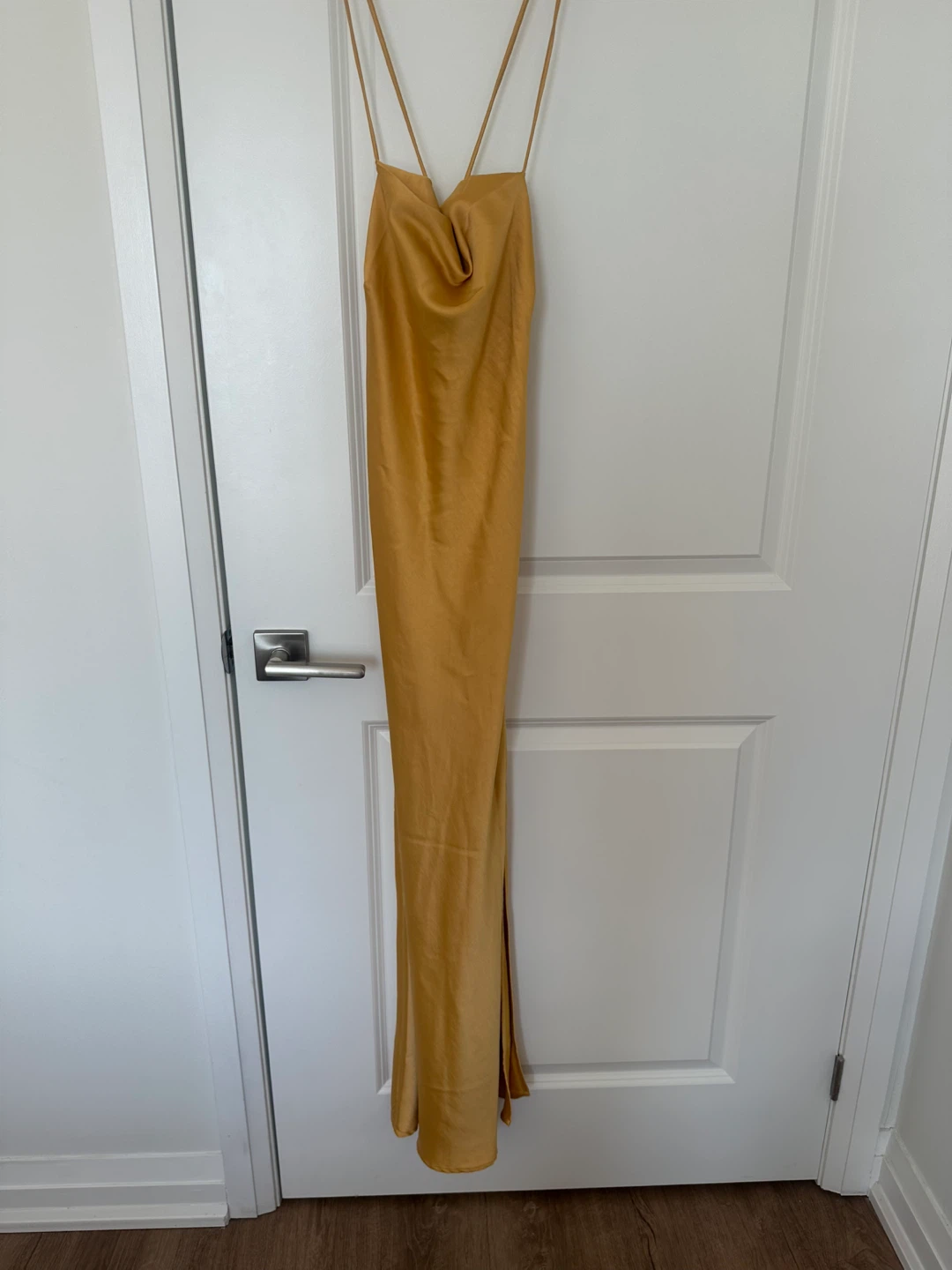 MESHki Gold Slip Dress XS