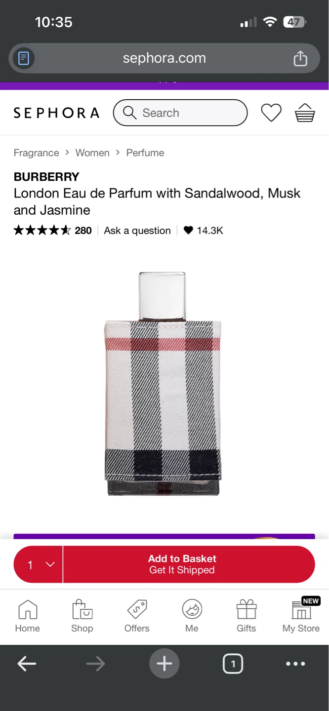 Authentic with receipt BURBERRY London Eau de Parfum 100 ml