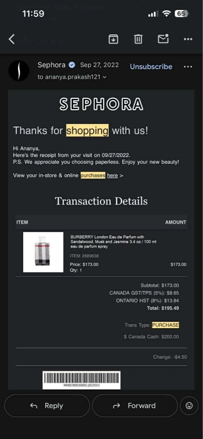Authentic with receipt BURBERRY London Eau de Parfum 100 ml - photo 2