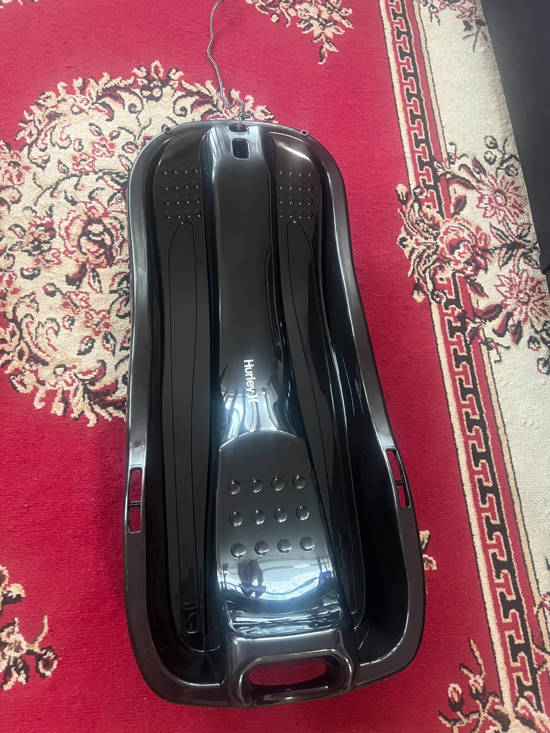 Hurley Black Plastic Toboggan Sled
