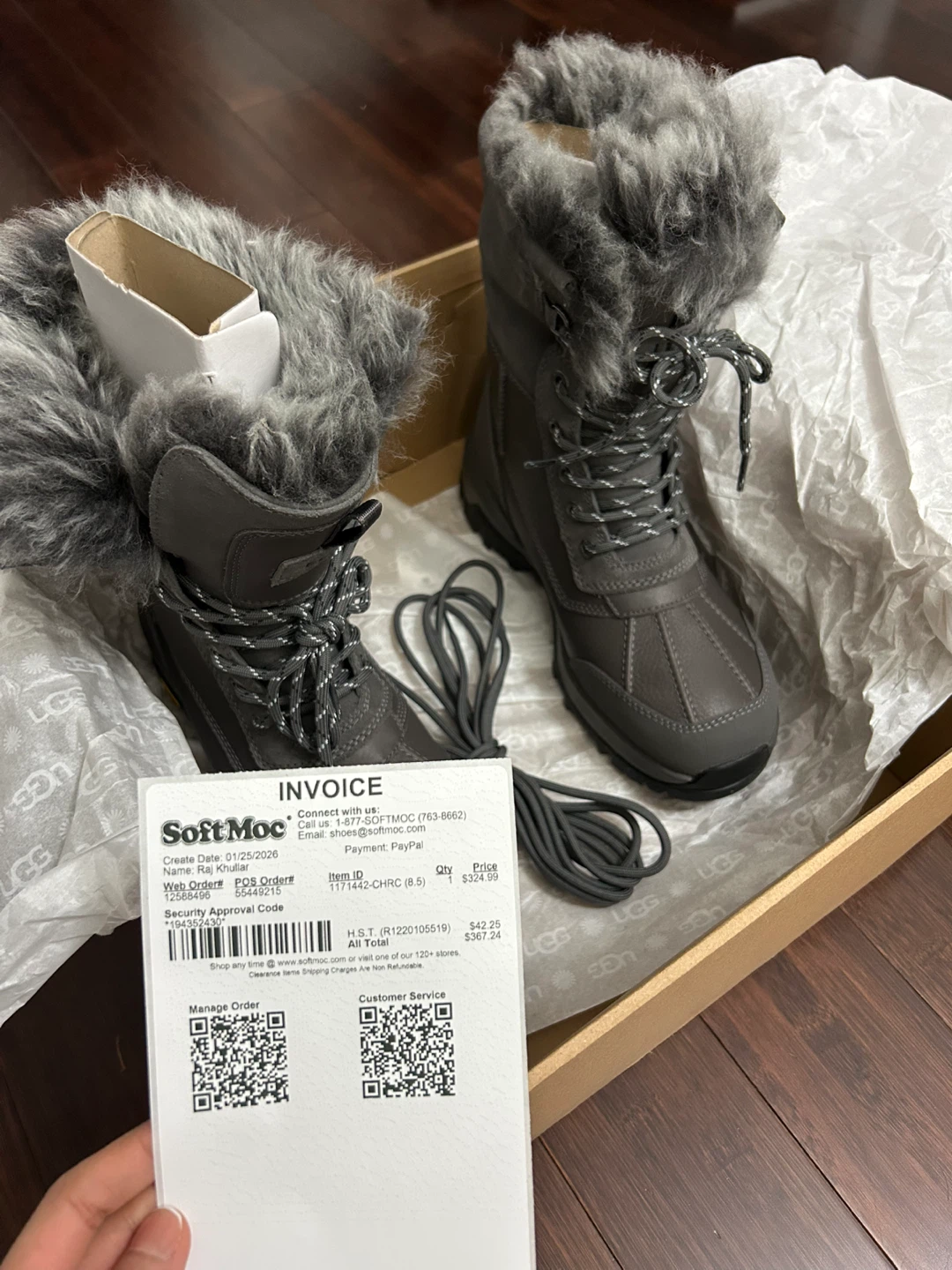 UGG Adirondack Boot XXV Chalet Grey Women's Size 8.5 - photo 4