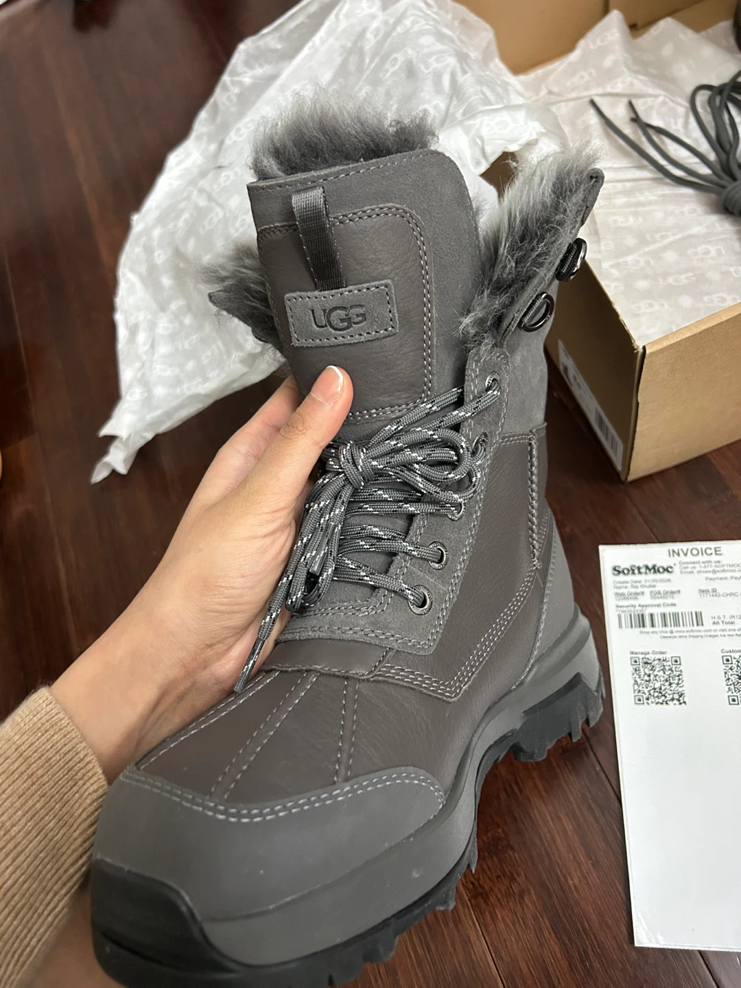 UGG Adirondack Boot XXV Chalet Grey Women's Size 8.5 - photo 5