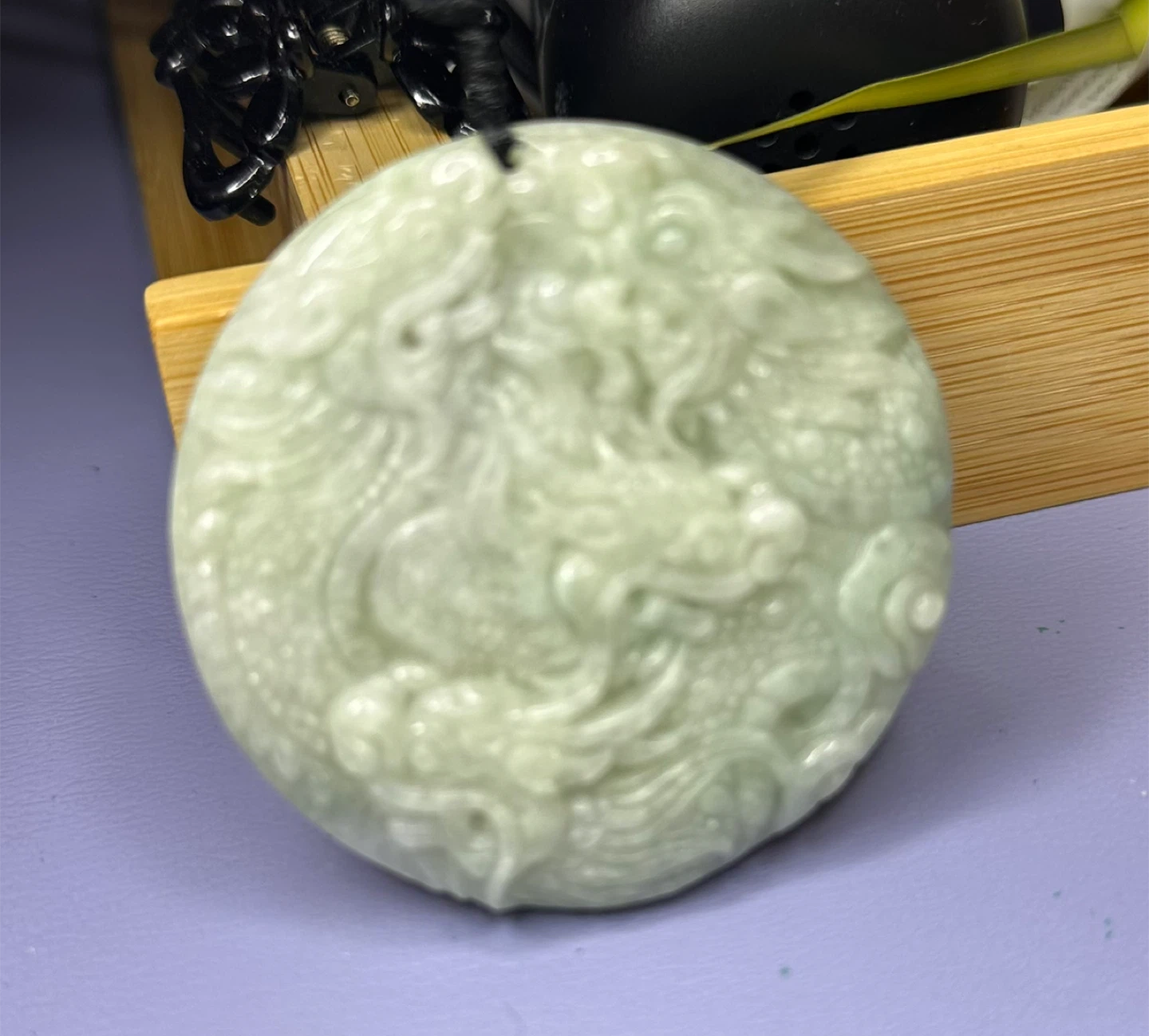 Jade Carved Nine Dragon Pendant - photo 5