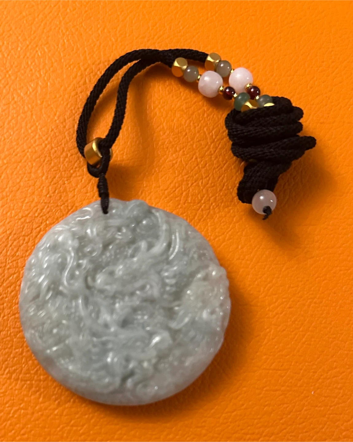 Jade Carved Nine Dragon Pendant