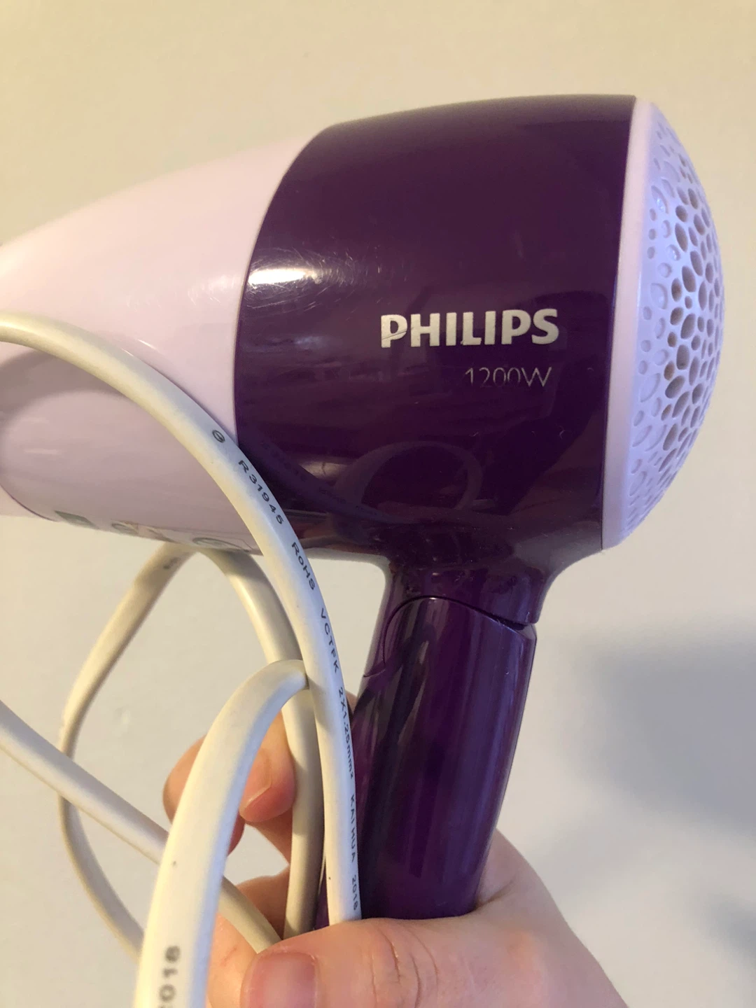 Philips 1200W Hair Dryer - Purple/White - photo 2