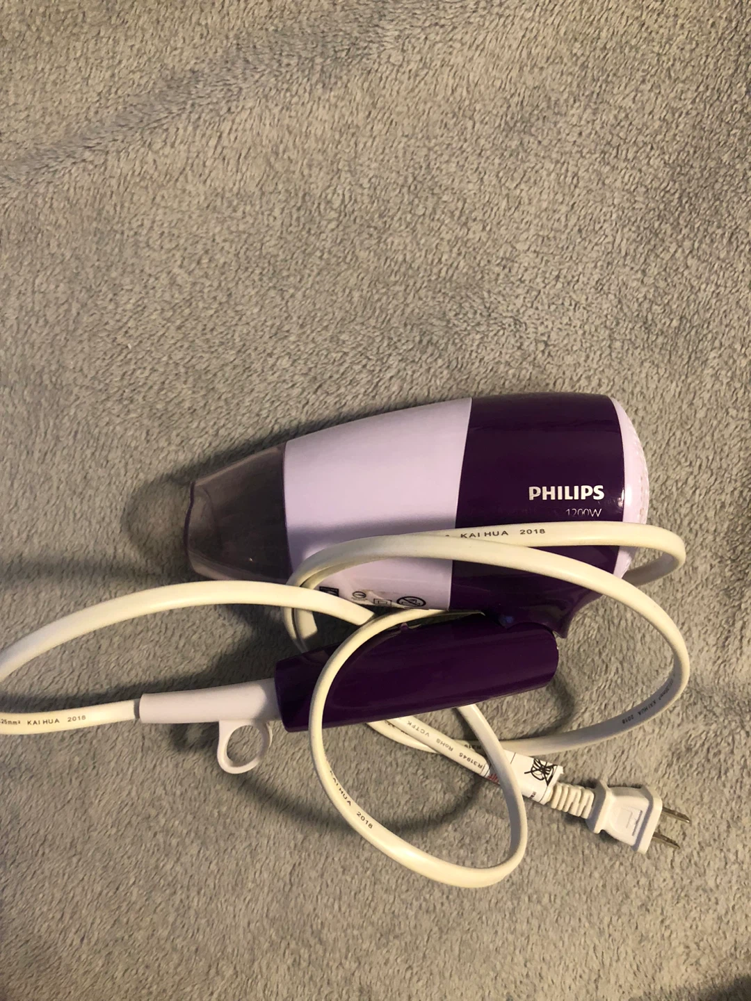 Philips 1200W Hair Dryer - Purple/White