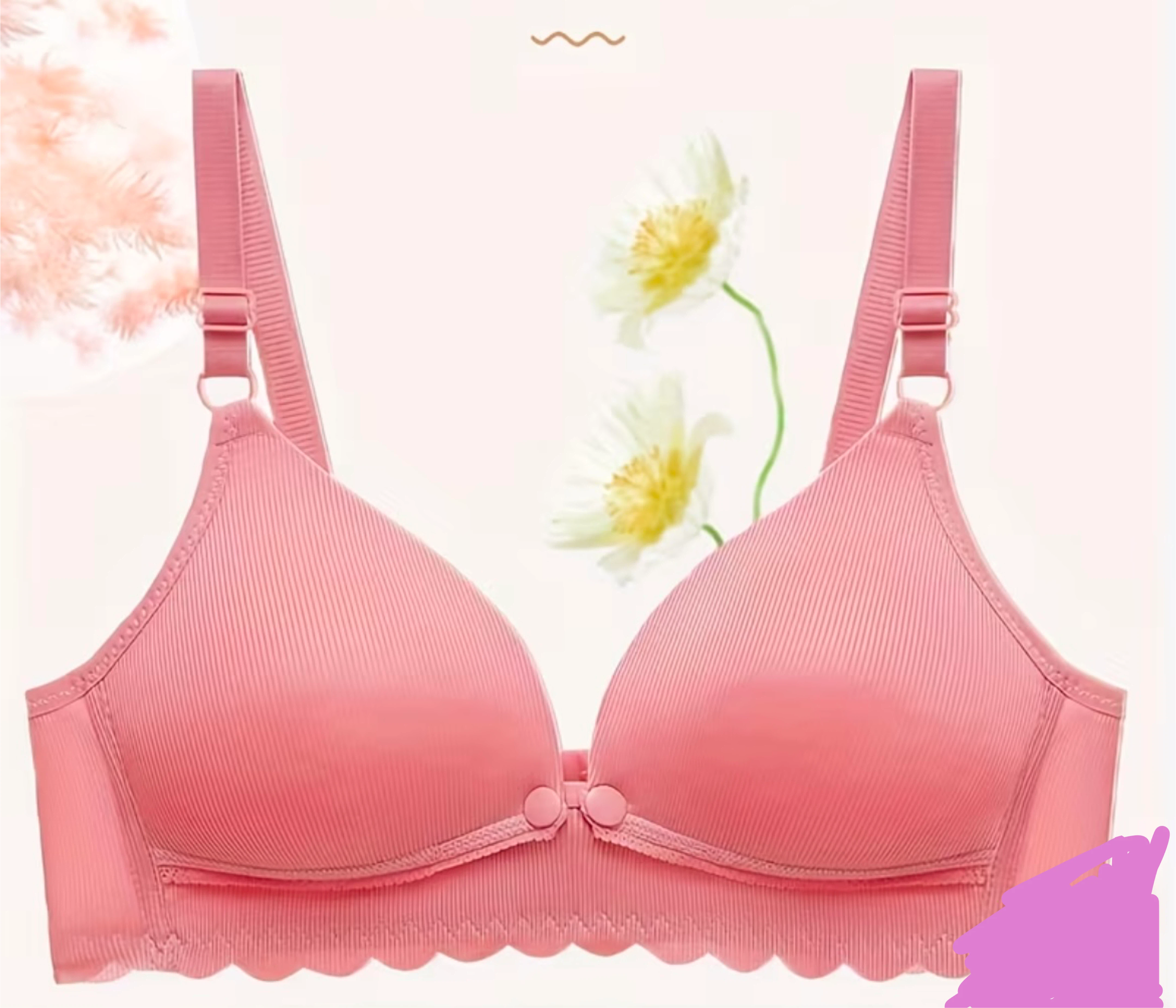 Breastfeeding Bras - Pink and Beige - photo 3