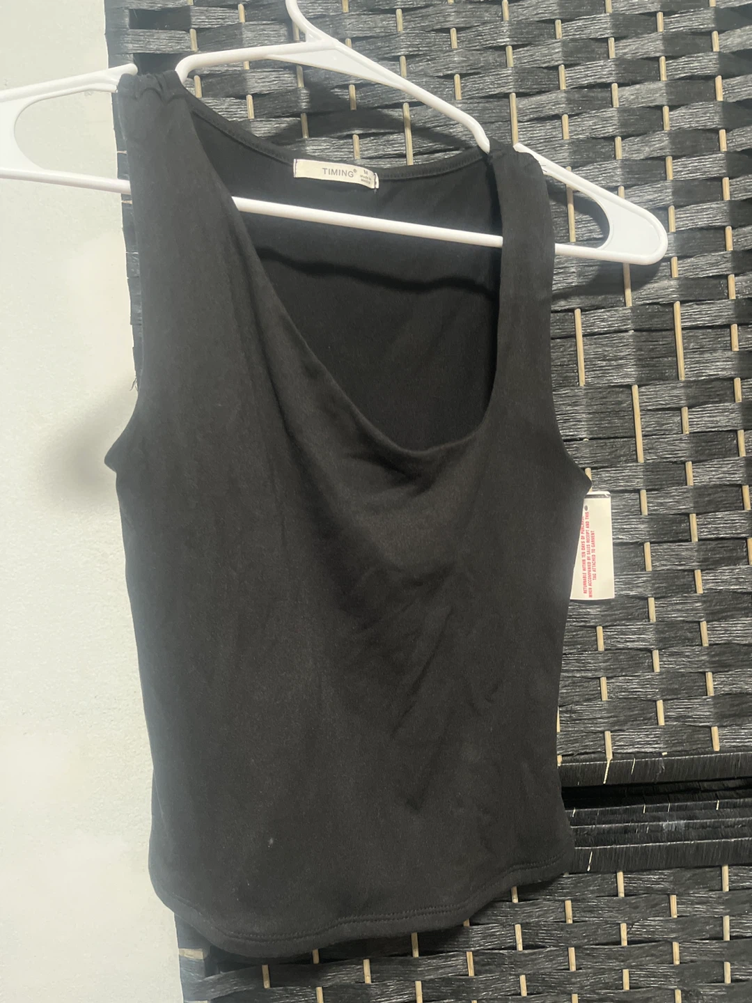 TIMING Black Scoop Neck Tank Top - Size M