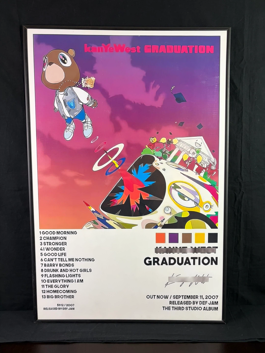 Kanye West Graduation Framed Album Art Poster “2ft x 3ft” - photo 3