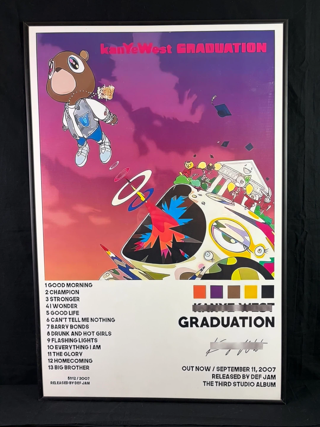 Kanye West Graduation Framed Album Art Poster “2ft x 3ft”