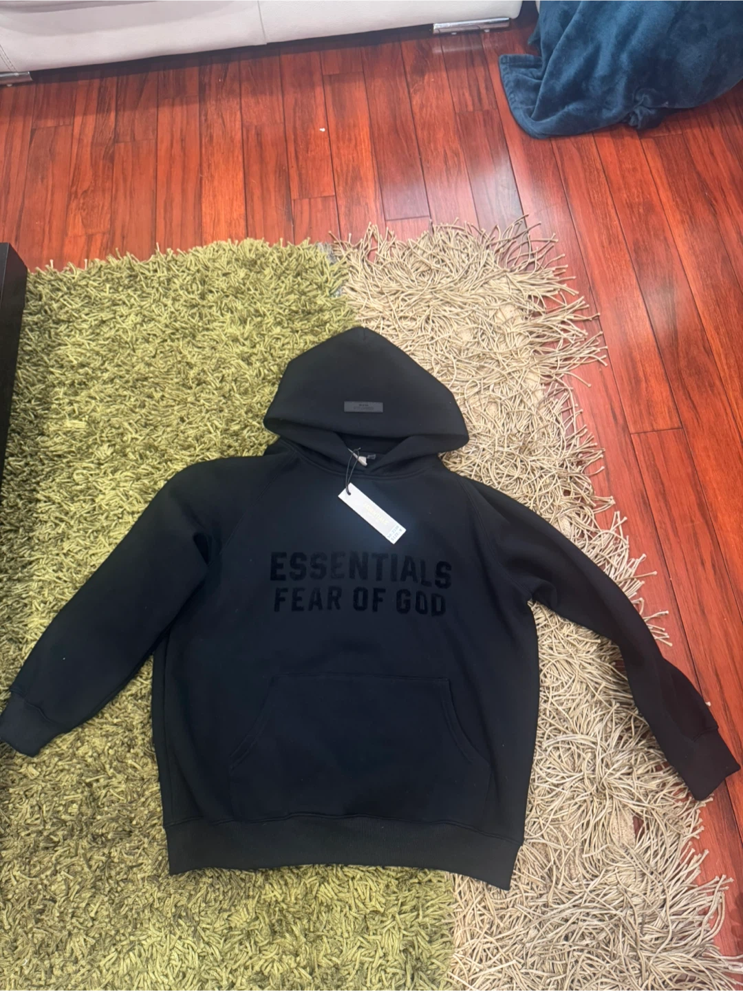 Fear of God Essentials Black Hoodie Size Medium