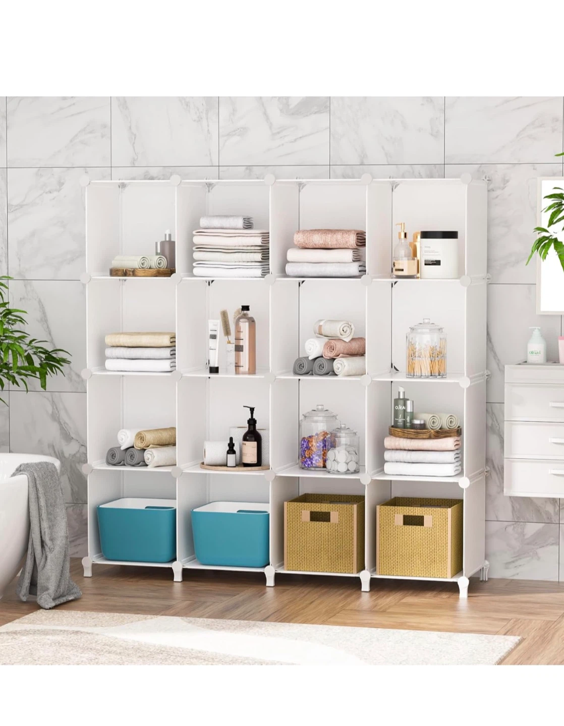 Modular Cube Storage Organizer - Black and White