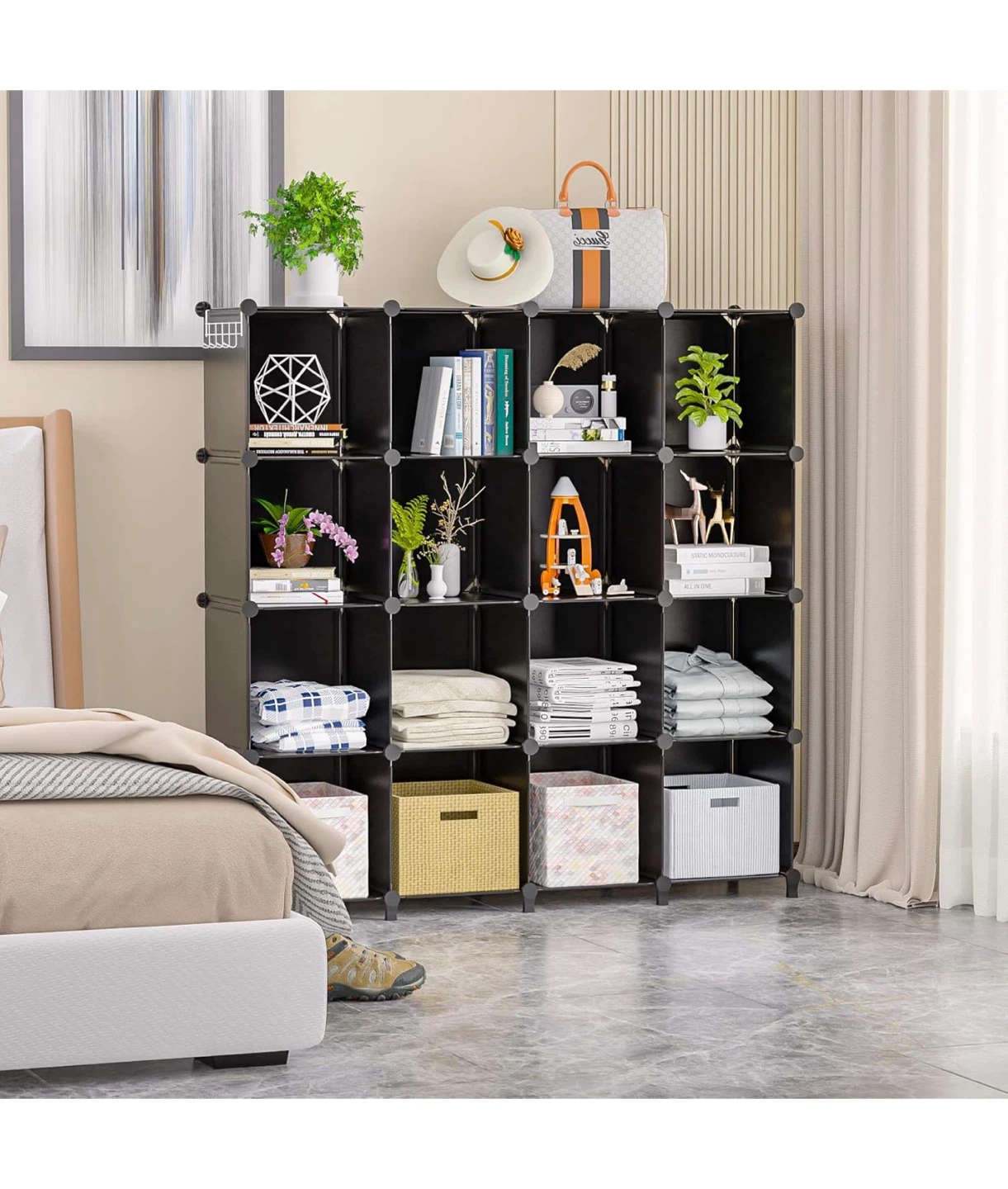 Modular Cube Storage Organizer - Black and White - photo 4