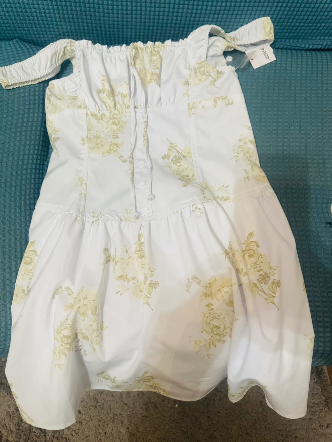 White Floral Mini Dress - photo 2