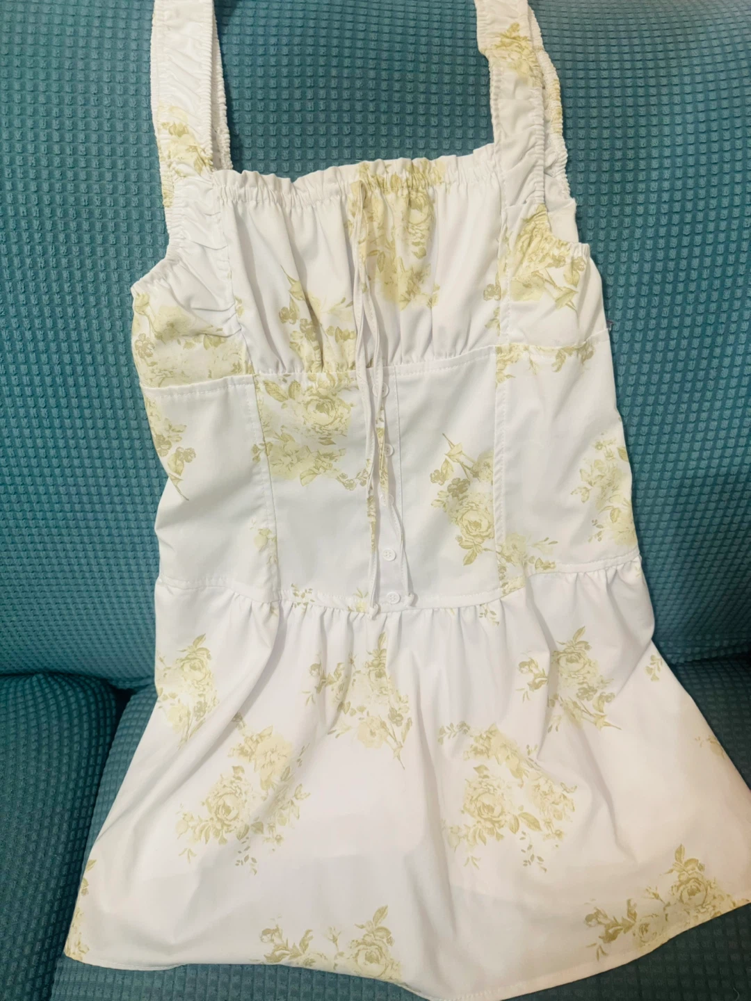White Floral Mini Dress