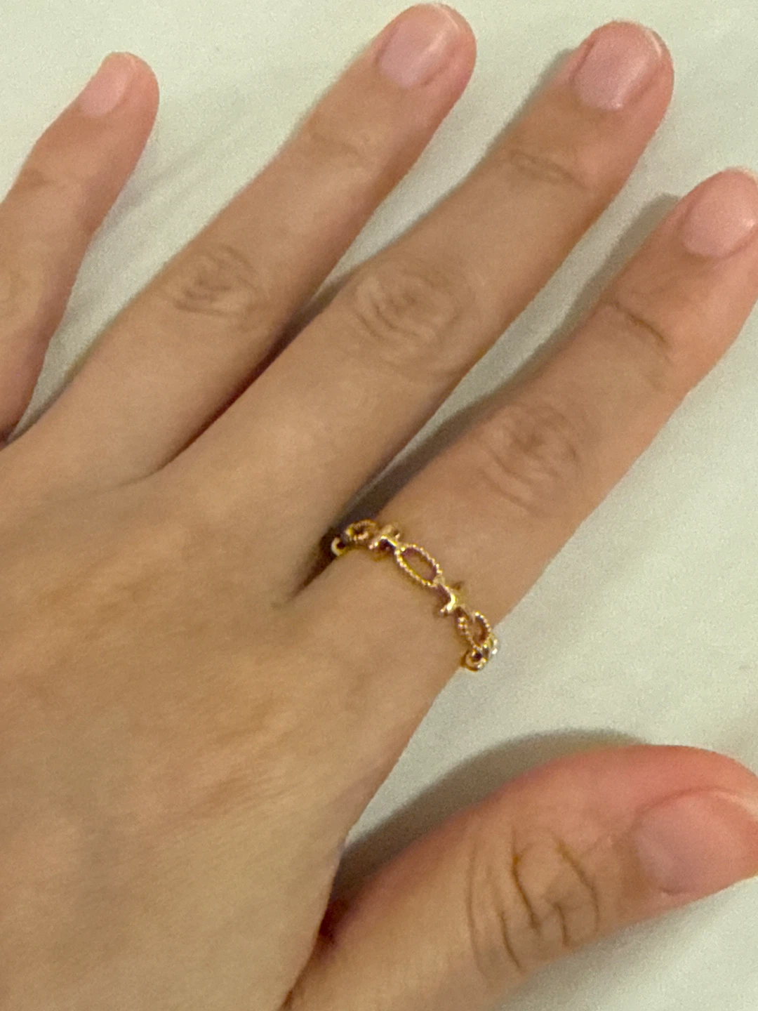 Gold-tone chain link ring - photo 2