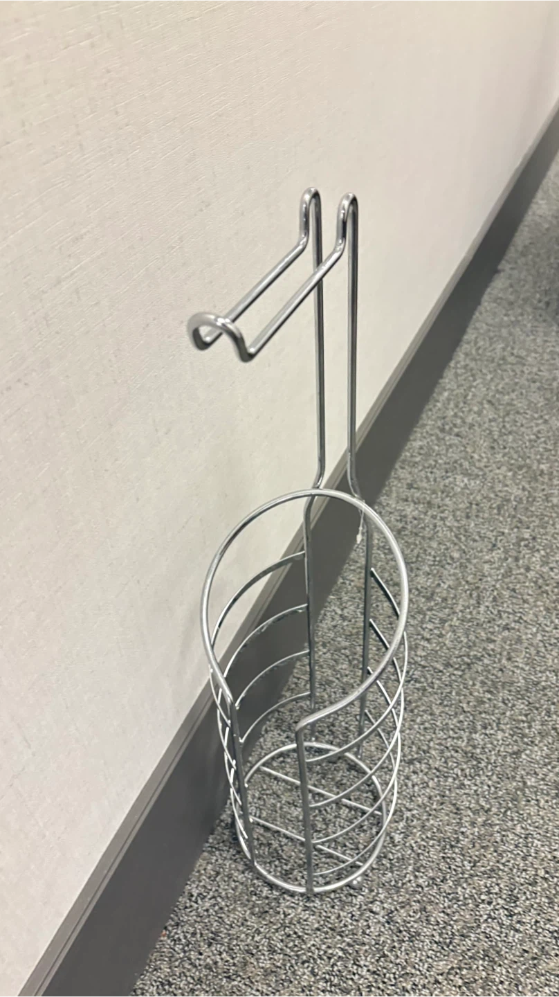 Chrome Toilet Paper Holder with Storage Basket - photo 4