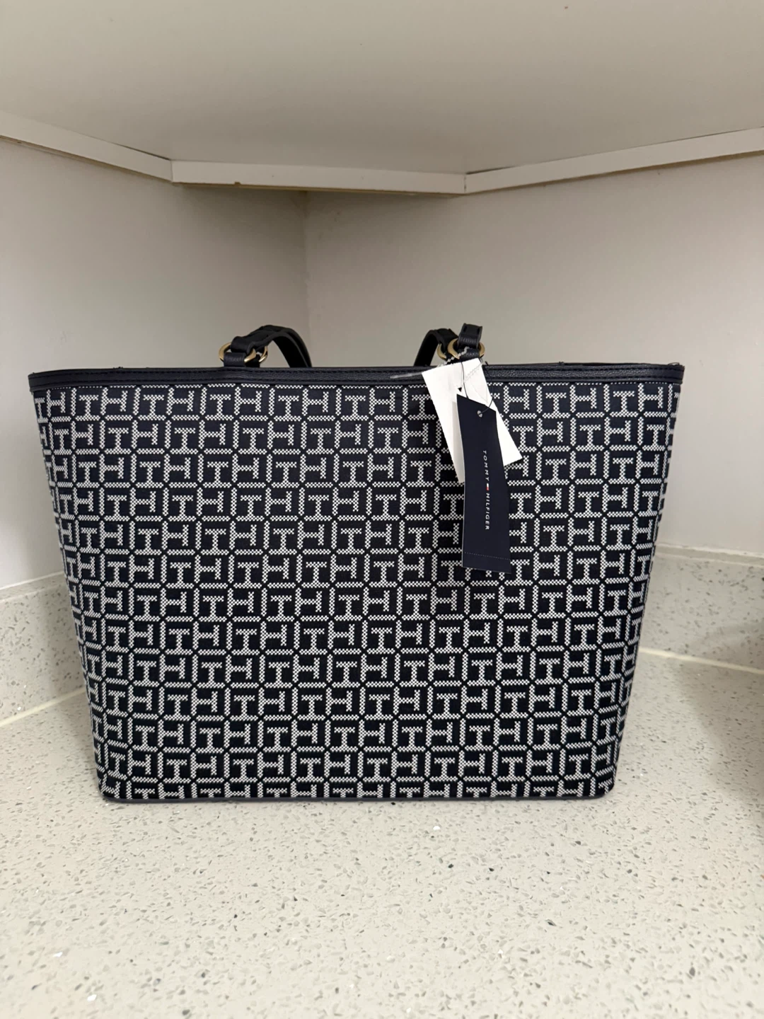 Tommy Hilfiger Tote Bag - Navy and White Monogram - photo 3