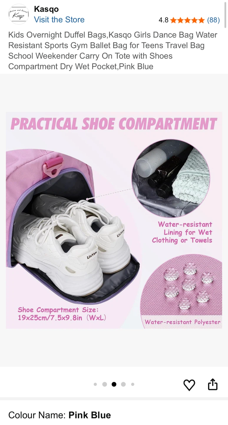 Kasqo Kids Duffel Bag - Pink Blue - photo 5