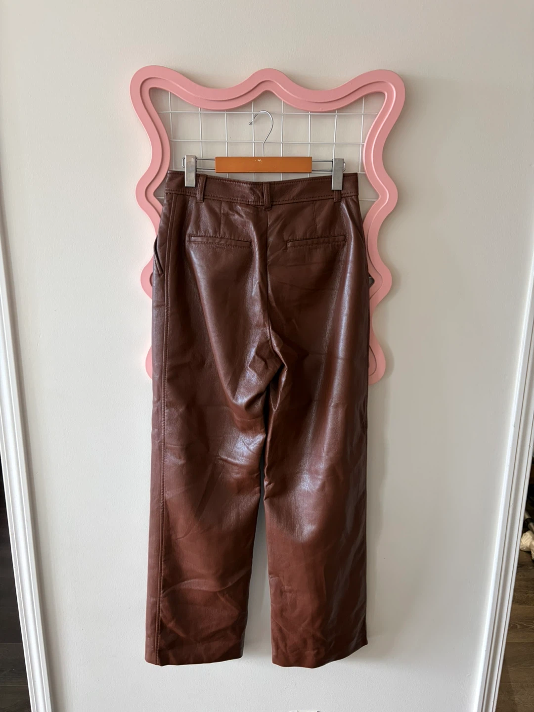 BABATON Faux Leather Straight Leg Pants, size 8 - photo 2