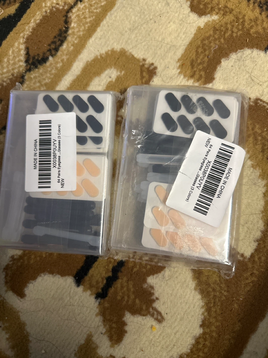 64 Pairs Eyeglass Nose Pads (3 Colors)