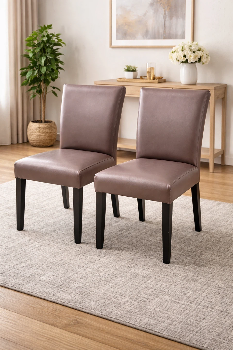 Set of 2 Upholstered Dining Chairs