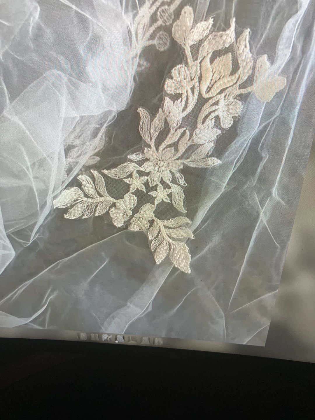 White Lace Wedding Dress with Beading - photo 3