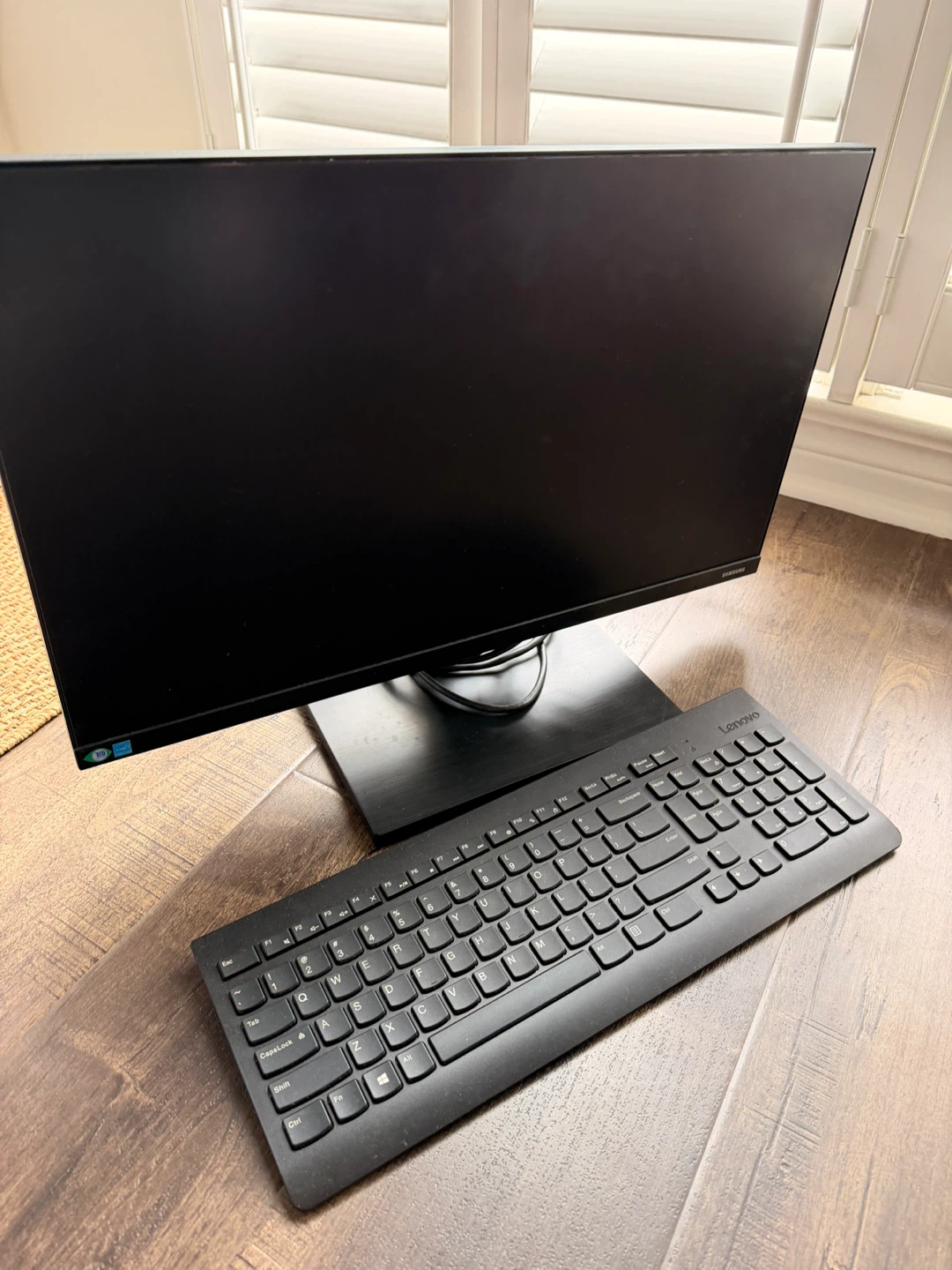 Samsung 24” Monitor with Lenovo Keyboard