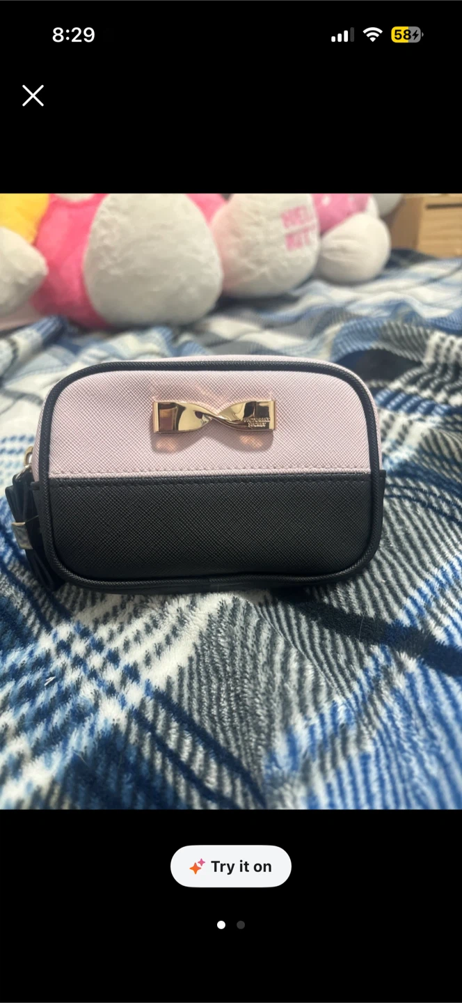 Victoria's Secret Pink & Black Cosmetic Bag