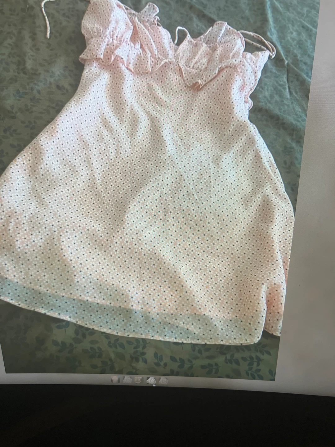 Pink polka dot ruffled cami mini dress - photo 4