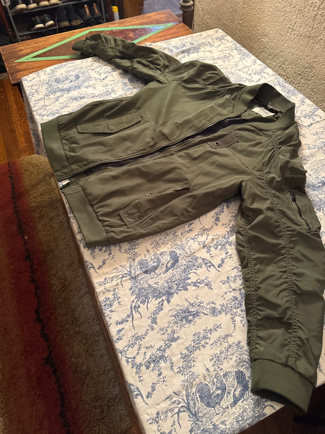 JACK & JONES CORE Bomber Jacket - Olive Green - XL