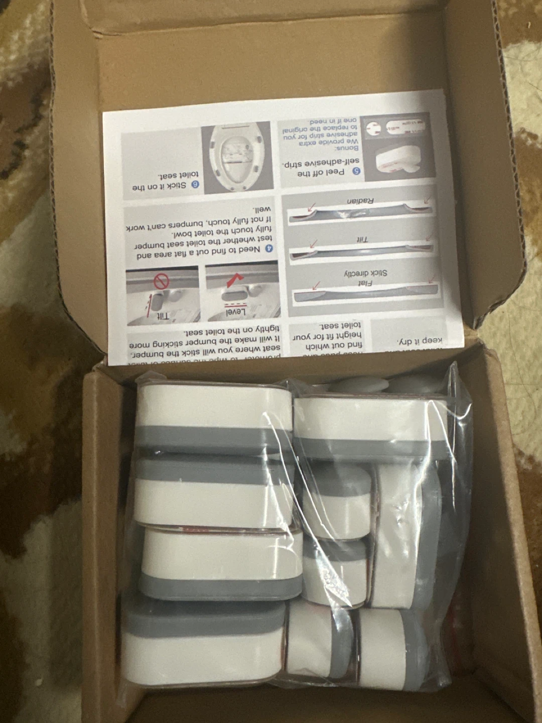 Hibbent Toilet Seat Bumpers Kit