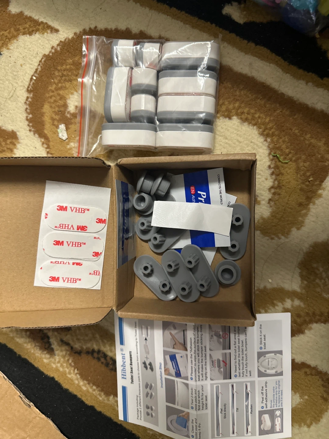 Hibbent Toilet Seat Bumpers Kit - photo 2