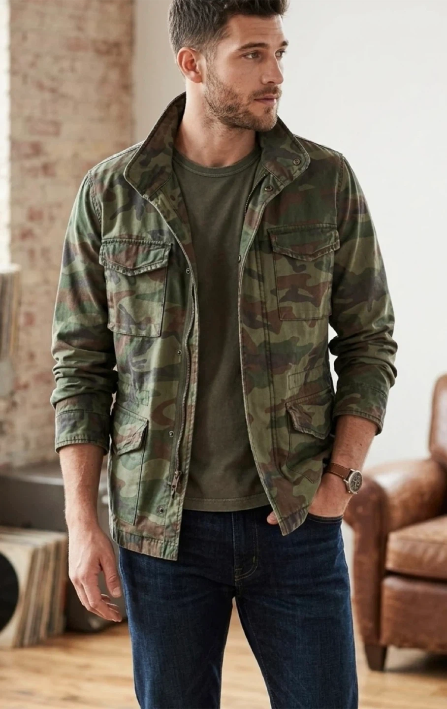 🆕Men’s Camouflage Jacket GAP-Size M
